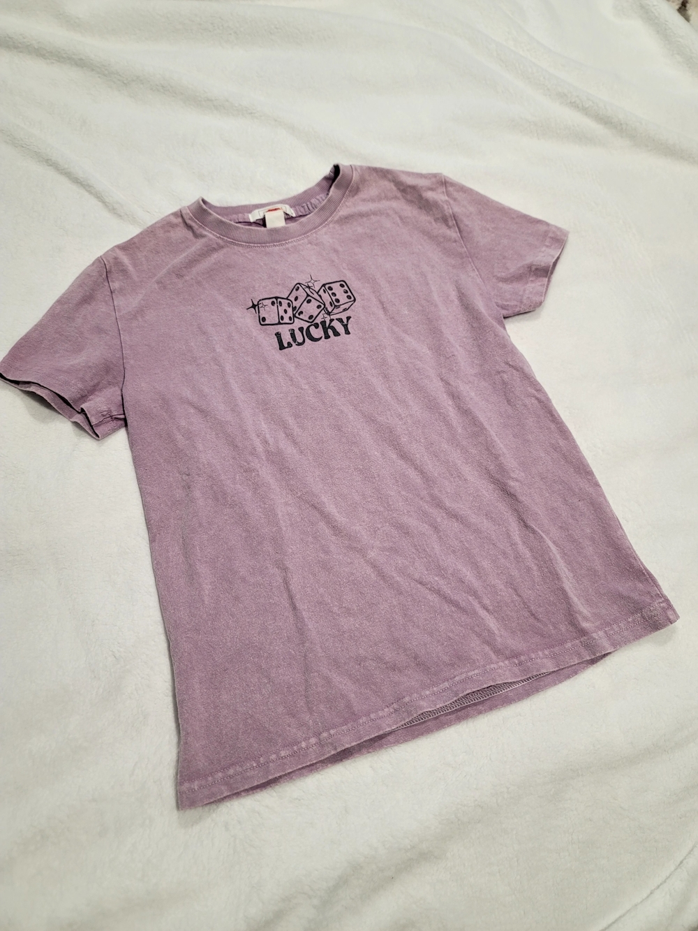 Full Tilt Tilly's Lavender 'Lucky' Dice Graphic Tee